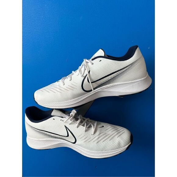 Nike Vapor Edge Turf White/navy blue Football Shoes Men’s Size 15 CV6353-103 - Picture 2 of 6